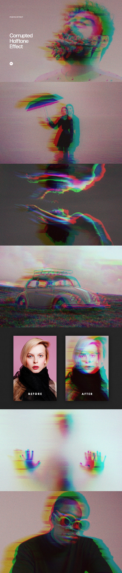 损坏的半色调效果 (PSD)