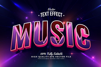 音乐文本效果 (AI,EPS)