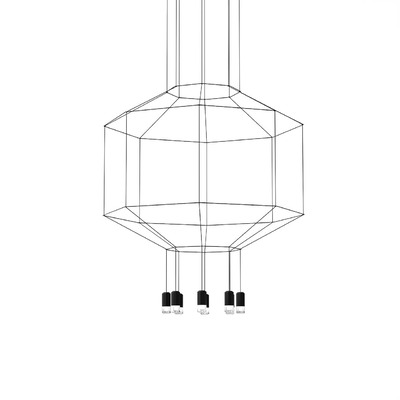 Vibia Wireflow金属线条结构经典吊灯3D模型（OBJ,FBX,MAX）