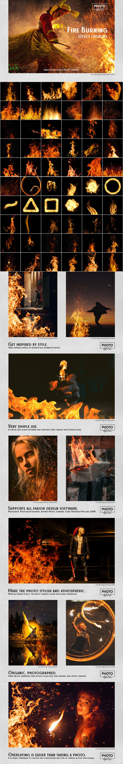 火焰燃烧效果照片叠层JPG素材