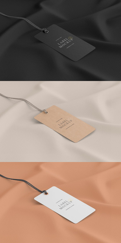 服装吊牌标签样机 (PSD)