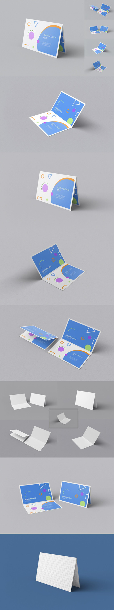 双折叠名片模型样机 (PSD)