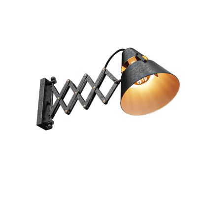 石墨色工业风壁灯3D模型（OBJ,FBX,MAX）