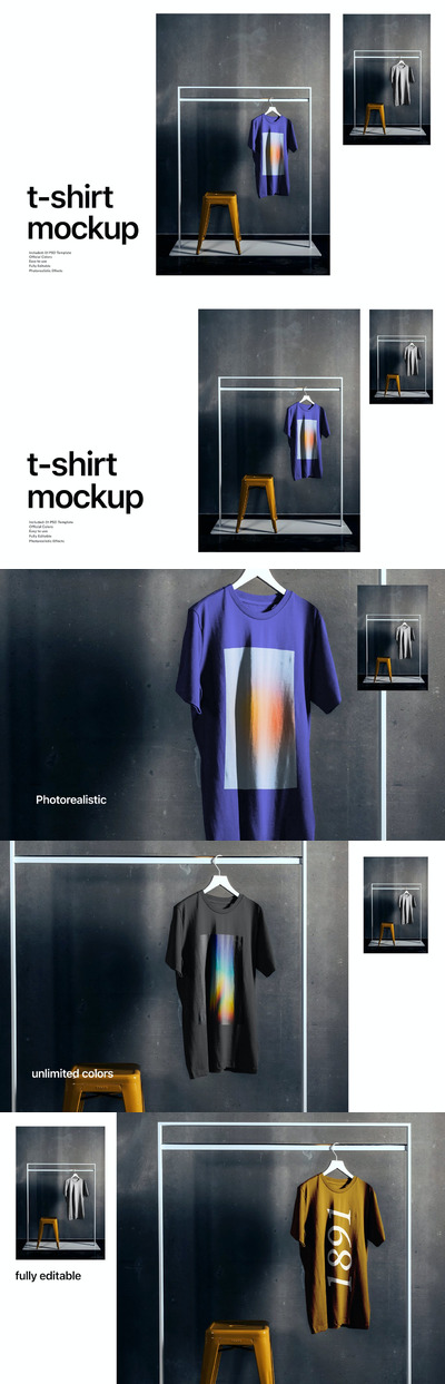 T恤模型样机 (PSD)