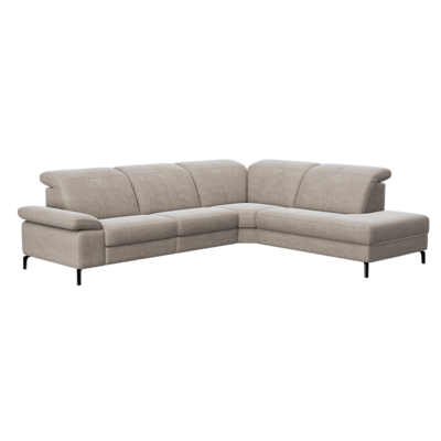 Davis浅灰色柔软布艺转角沙发3D模型（OBJ,FBX,MAX）