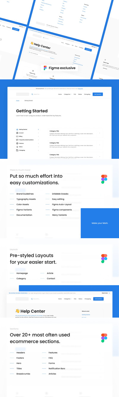 网站帮助中心 UI模板 (FIG)