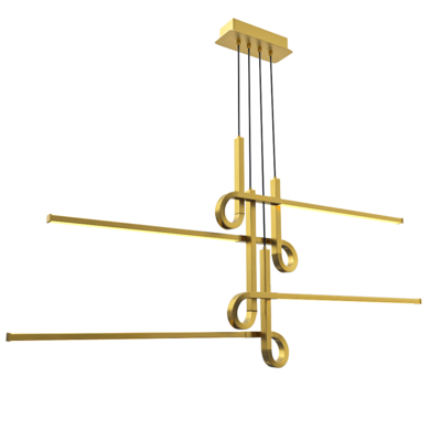 Cinato 6123黄铜色几何元素吸顶灯3D模型（OBJ,FBX,MAX）