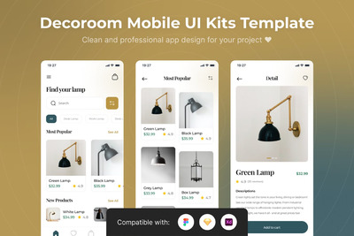 居家电商灯电商APP UI KIT (FIG,SKETCH,XD)