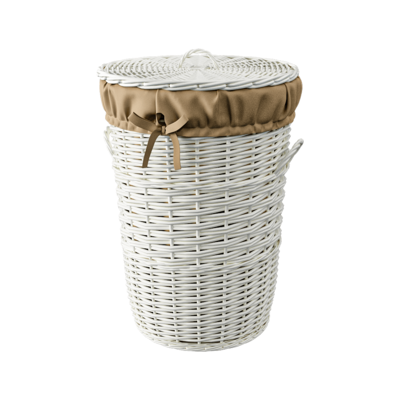 带盖子的白色编织浴室收纳蓝3D模型（OBJ,FBX,MAX）