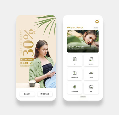 电商App销售活动页面设计模板 (psd)