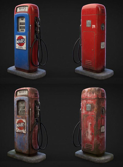 老式气泵3D模型（OBJ,FBX,MAX）