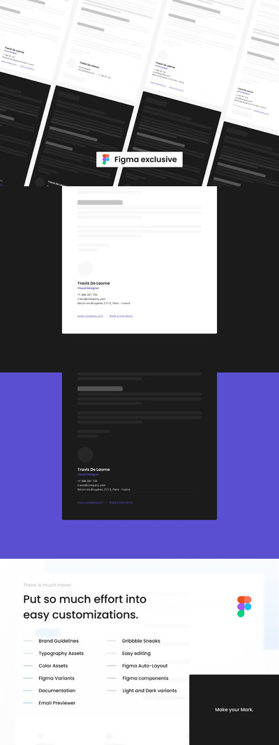 极简主义邮件签名网页UI模板 (FIG)