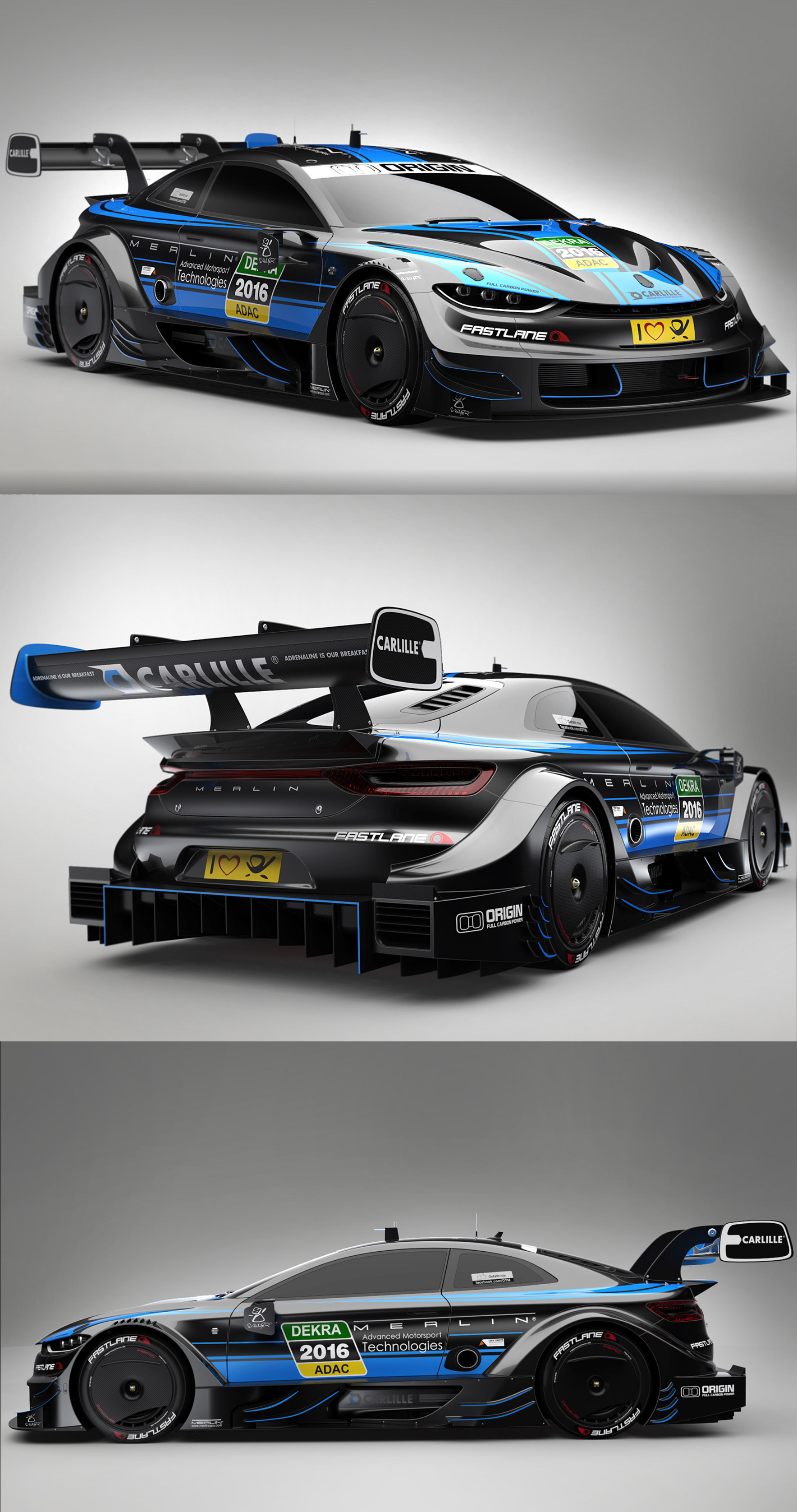 Merlin DTM Team赛车3D模型（OBJ,FBX,MAX）