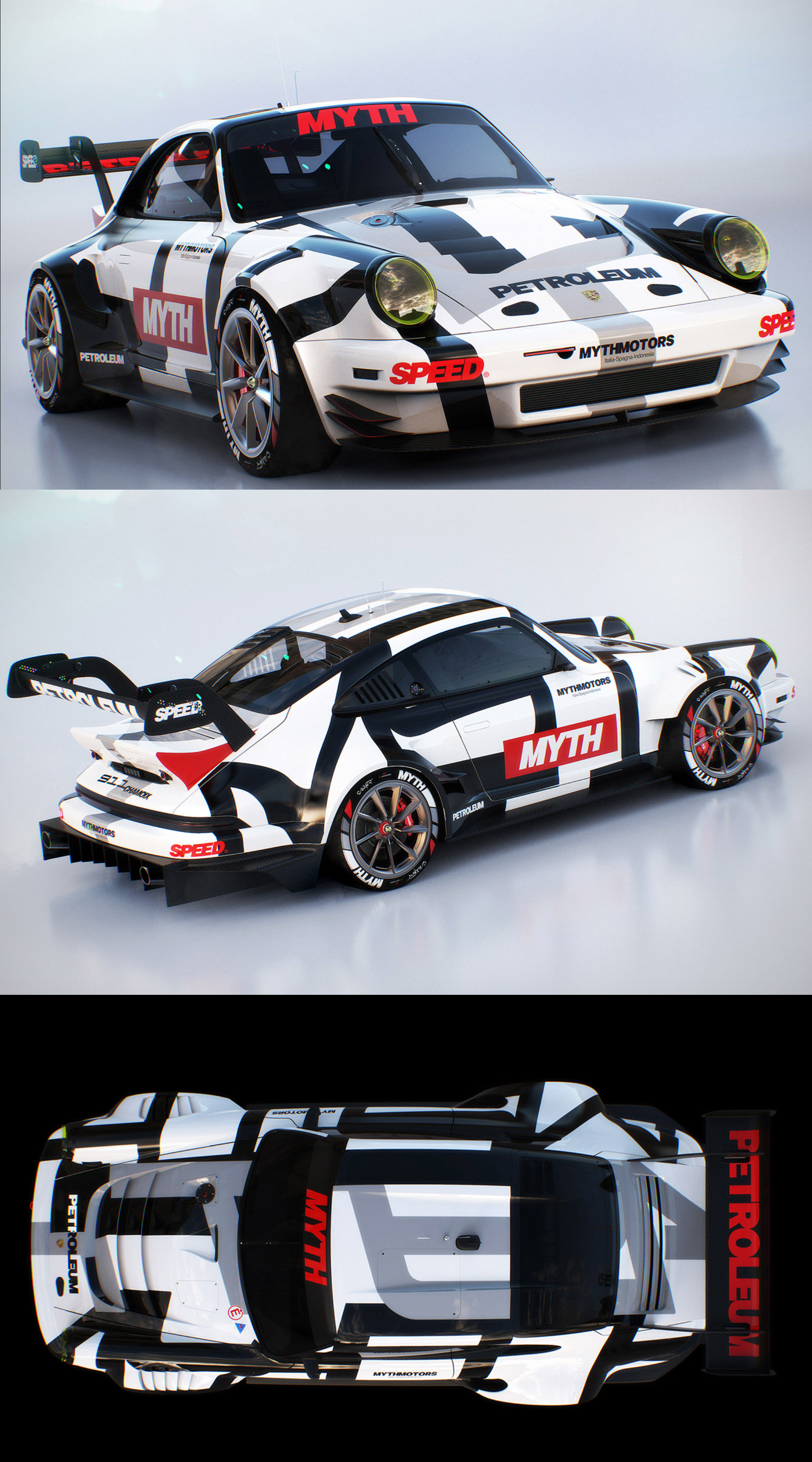 保时捷Porsche Carrera RSR赛车3D模型（OBJ,FBX,MAX）