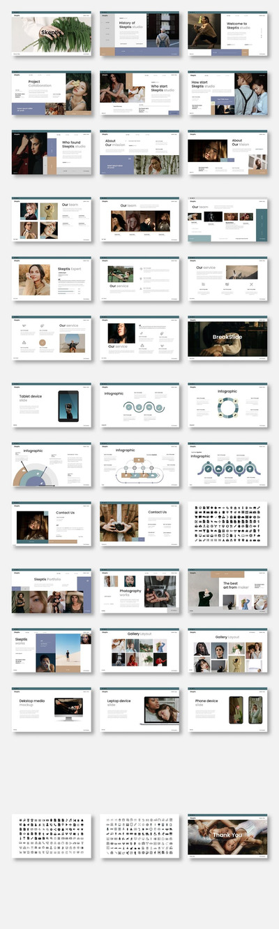 时尚高端多用途的高品质优雅powerpoint幻灯片演示模板（pptx）