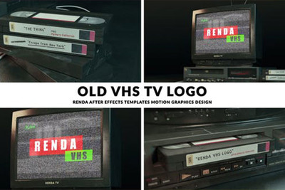 复古年代老电视标志Logo展示视频AE模板[aep]