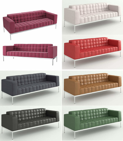 ClassMade系列绗缝内饰一体式沙发3D模型（OBJ,FBX,MAX）