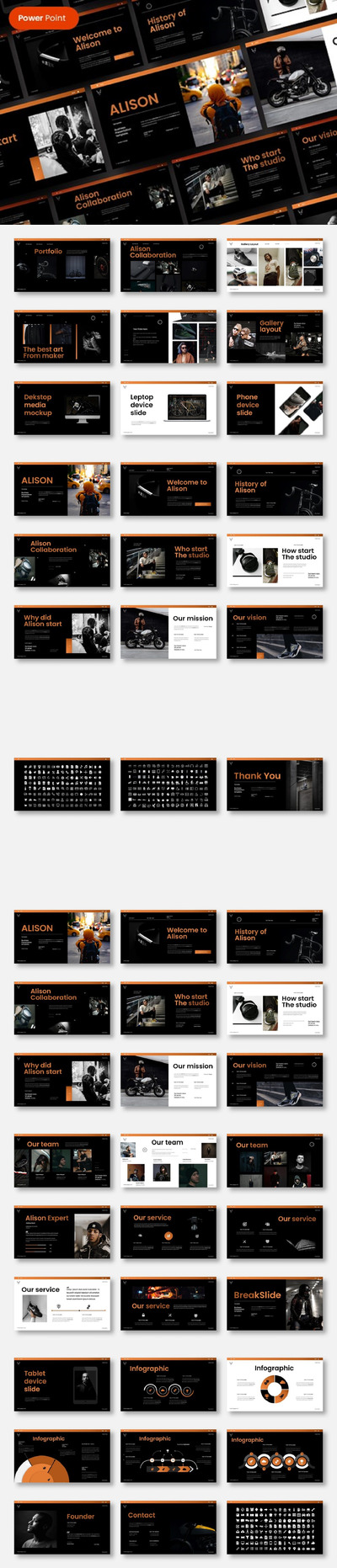 深色风格的酷炫PPT模板下载 (PPTX)