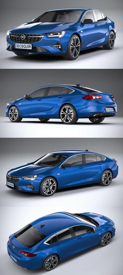 欧宝Opel Insignia Grand Sport 2020款汽车3D模型（OBJ,FBX,MAX）