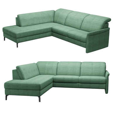Davis绿色布艺转角沙发3D模型（OBJ,FBX,MAX）