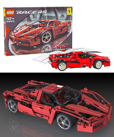 乐高法拉利Enzo积木汽车3D模型（OBJ,FBX,MAX）