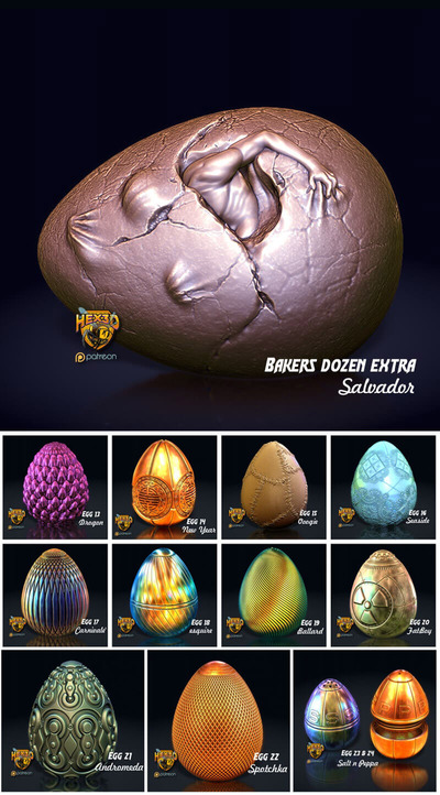 复活节彩蛋3D模型 (STL)