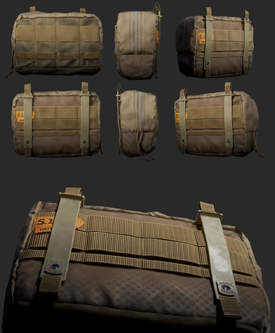 Tactical Pouch军用包low poly 3D模型（OBJ,FBX,MAX）