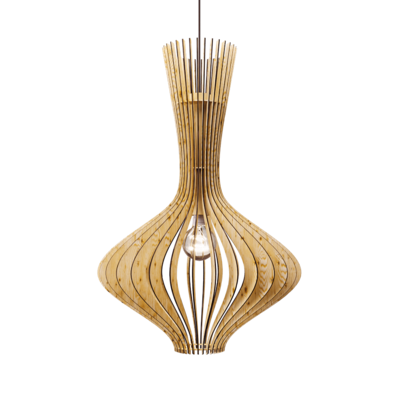 Arabica窄口大肚形木片灯罩吊灯3D模型（OBJ,FBX,MAX）