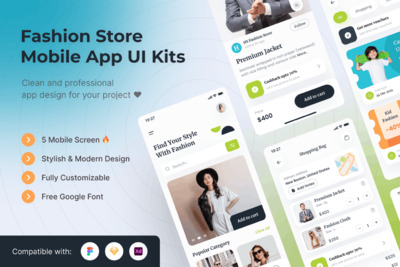 时尚服饰电商App UI Kits (FIG,SKETCH,XD)