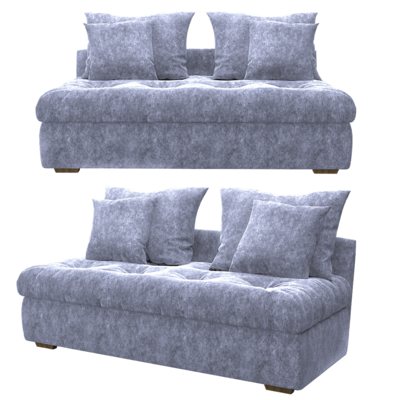 Corfu柔软布艺双人沙发3D模型（OBJ,FBX,MAX）