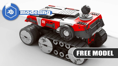 Blender打造行星探索车模型下载（Blend）