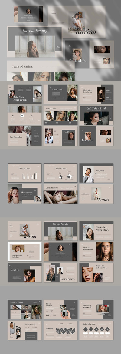 美容相关功能介绍PPT模版 (PPT,PPTX)