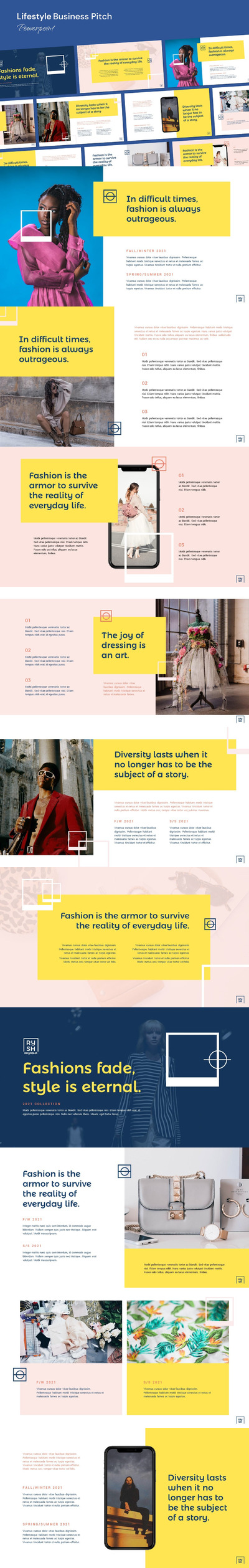 电商生活方式介绍PPT模版 (PPTX)