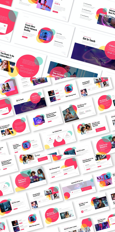 互联网公司业务介绍PPT模版 (PPTX)