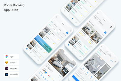 客房预订APP UI KIT (FIG,PSD,SKETCH,XD)