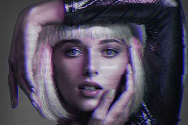 失真故障效果照片特效模板 (jsx)