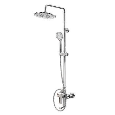 A16601带水龙头软管和圆形花洒的全套浴室淋浴系统3D模型（OBJ,FBX,MAX）