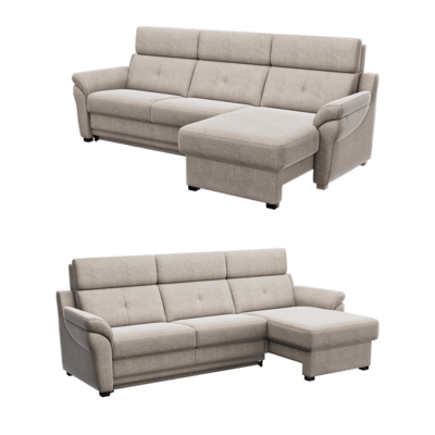 Ares米色布艺转角沙发3D模型（OBJ,FBX,MAX）