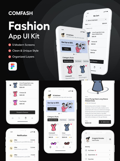 时尚电子商务APP UI KIT (FIG)