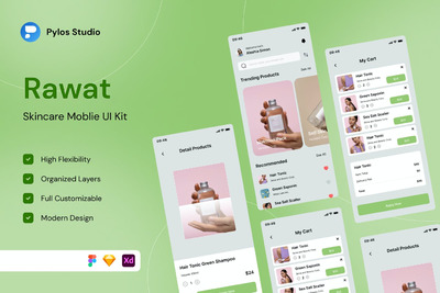 美容护肤APP UI KIT (FIG,SKETCH,XD)