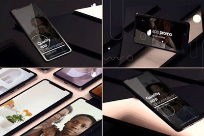 极简3D手机App介绍演示视频AE模板[aep]