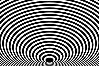 立体黑白圆环视错觉背景矢量素材[ai,eps]