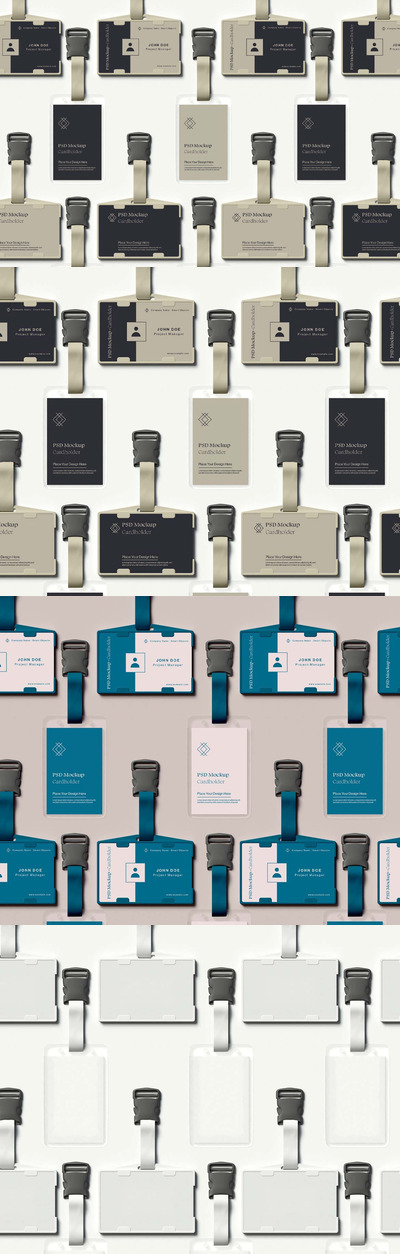 企业工牌设计样机 (PSD)