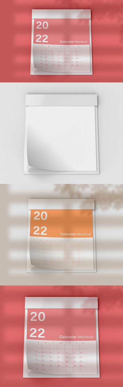 日历设计展示样机 (PSD)