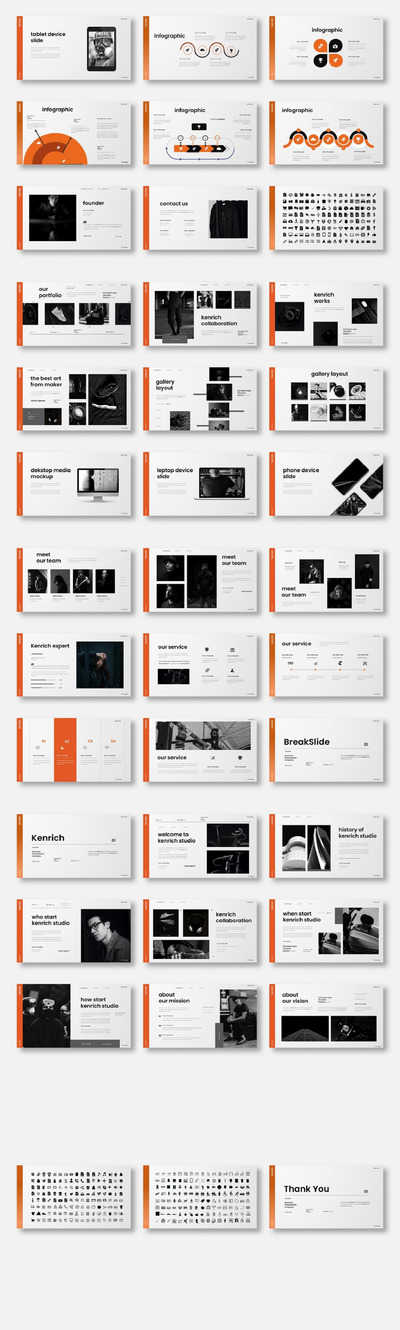 时尚高端专业的高品质的商业商务质感powerpoint幻灯片演示模板（pptx）