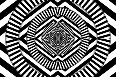 3D立体黑白条纹视错觉背景矢量素材[ai,eps]