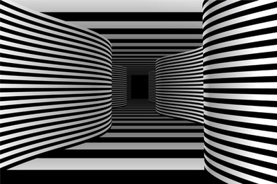 黑白条纹立体空间视错觉背景矢量素材[ai,eps]