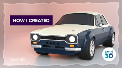 Blender版福特雅士 mk1低多边形汽车模型(blend)