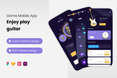 手机游戏平台App UI Kit (FIG,SKETCH,XD)