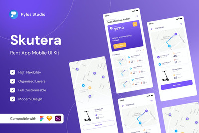 租车App UI Kit (FIG)